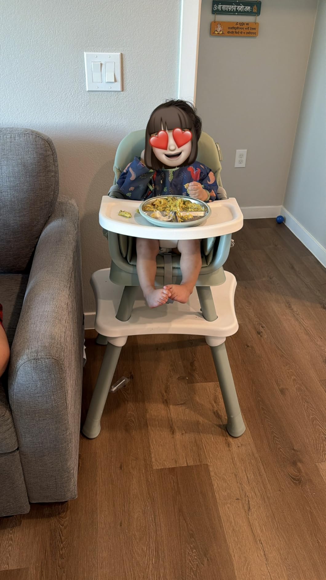 Jeep Milestone 6-in-1 High Chair by Delta Children - High Chair Converts to Stool, Booster Seat, Toddler Chair, Activity Table and Desk and Chair, Sage Green customer photo 2