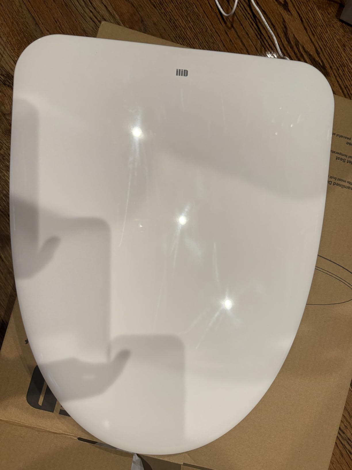 iliD Heated Toilet Seat, Elongated Seat, Three Levels of 90°F, 95°F, 100°F, 3D Curved, Lid and Seat Soft Close, Light-sensitive Night Light, IPX4 customer photo 1