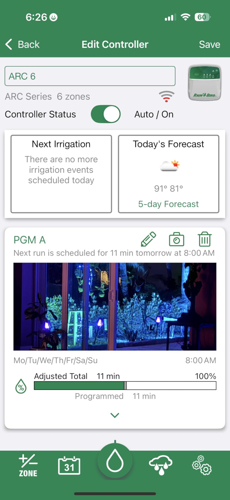 Rain Bird ARC6 App-Based Indoor Smart WiFi Irrigation Sprinkler Timer/Controller, 6-Zone/Station, EPA WaterSense Certified, Compatible with Alexa, Indoor 6-Station customer photo 2