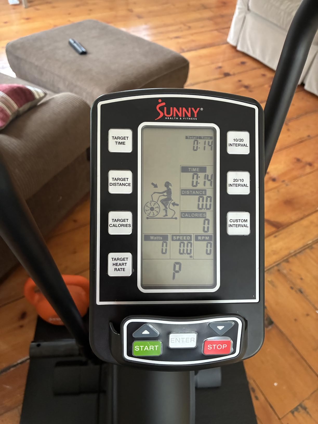 Sunny Health & Fitness Premium Smart Cross-Training Fan Bike, Air Resistance Cardio Machine w/330lb Capacity, Customizable Monitor w/Free SunnyFit App Connection customer photo 2