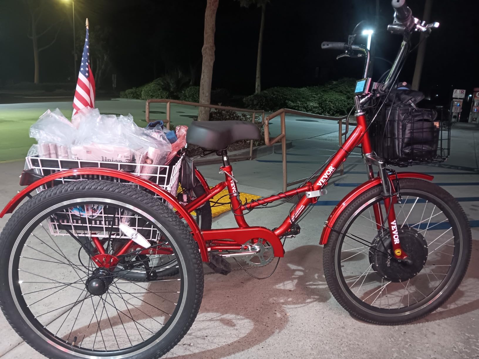 VEVOR Folding Adult Tricycle, Adult Folding Trikes, 3 Wheel Cruiser Bike with Large Basket & Adjustable Seat, Shopping Picnic Foldable Tricycles for Women, Men, Seniors customer photo 1