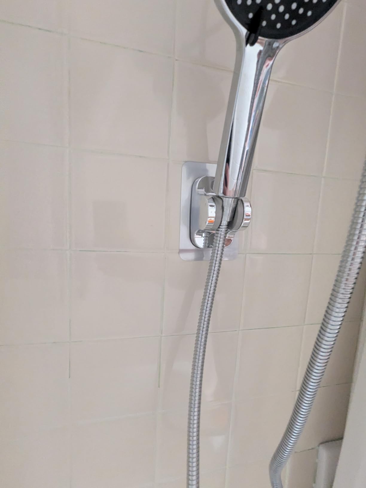 Shower Head, Rain Shower Head with Handheld Spray Combo, 10 Inch Adjustable High Pressure Rainfall Shower Head, Dual Showerhead Set with Extension Arm and 60 Inch Long Shower Hose (Silver) customer photo 2