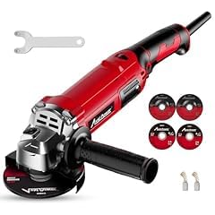 AVID POWER Angle Grinder 4-1/2 Inch 8.0 Amp 1000W Electric Grinder Tool 7-Variable-Speed Metal Grinder, 11,500 RPM, Paddle Switch with Lock-on Button, Cutting & Grinding Wheels and Side Handle - Red customer photo 1