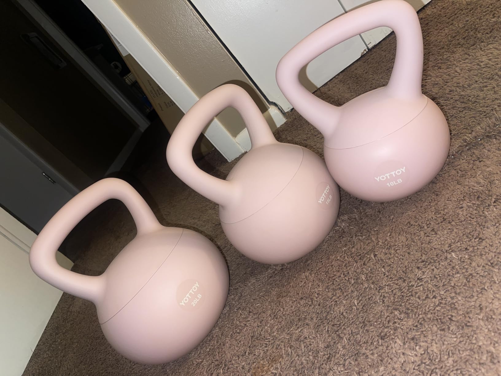 YOTTOY Soft Kettlebell, Kettlebell Anti-Slip Grip Weight for Home Workouts, Kettlebells Set Strength and Safety Guaranteed customer photo 1
