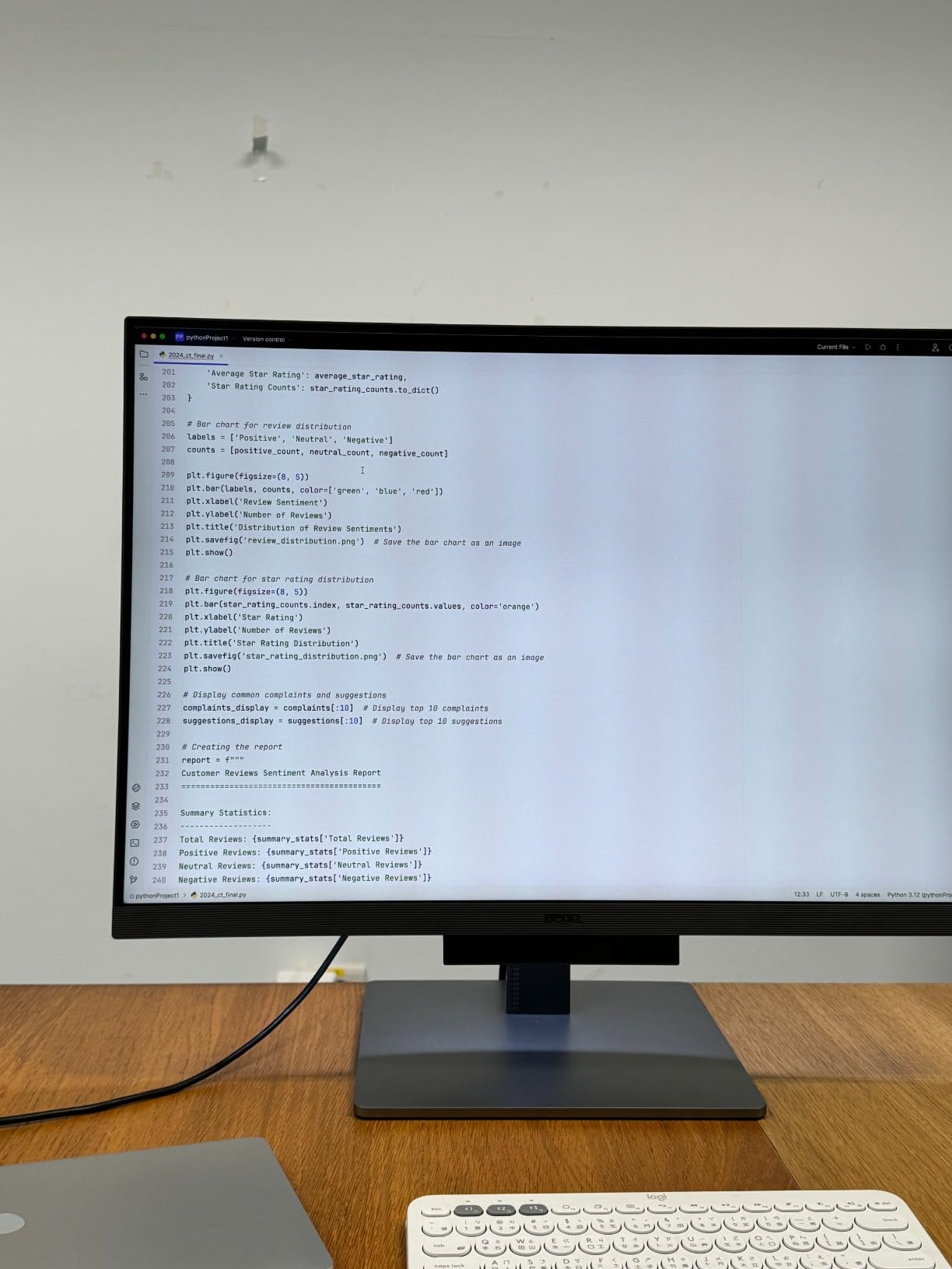 BenQ RD280U 28.2 inch 4K 3840x2560 3:2 Programming Monitor, Eye-Care, Nano Matte Panel, Coding Modes, MoonHalo Backlight, 90W USB-C, KVM, VESA Mount, Developer Monitor customer photo 2