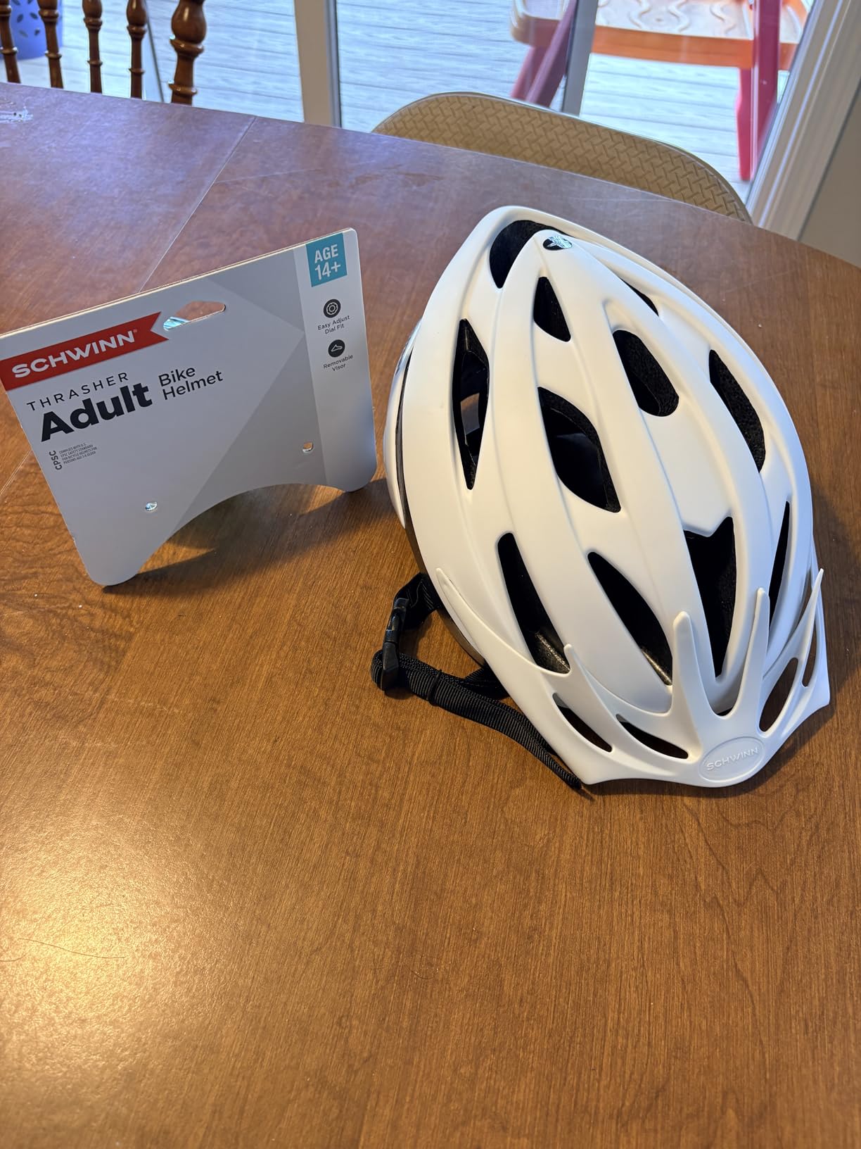 Schwinn Thrasher Helmet for Adults, Size 58-62 cm for Riders Ages 14+, Microshell, Adjustable Dial & Straps, Interior Padding, Air Vents, Visor, Adult Bike Helmet customer photo 1