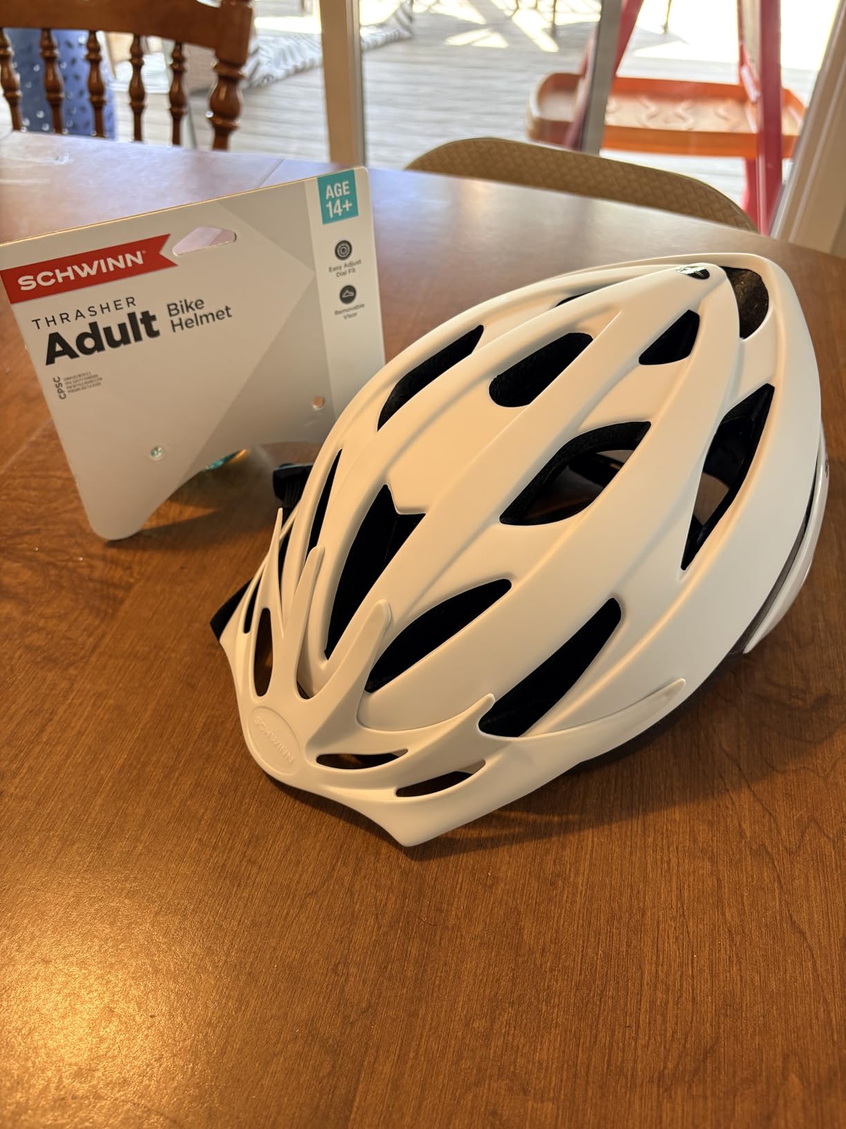 Schwinn Thrasher Helmet for Adults, Size 58-62 cm for Riders Ages 14+, Microshell, Adjustable Dial & Straps, Interior Padding, Air Vents, Visor, Adult Bike Helmet customer photo 2