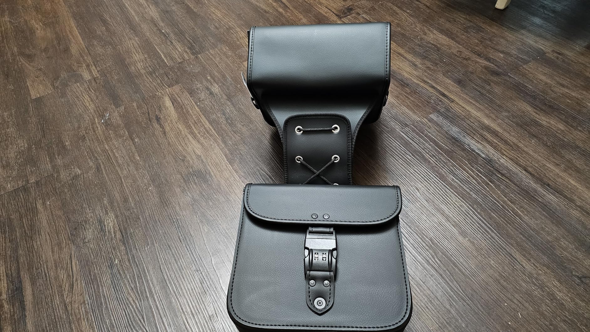 Nomad Motorcycle Saddlebags - 16L (8Lx2) Universal Throw Over Saddle Bag for Cruiser, Touring & Chopper Bikes - Heavy Duty, Waterproof, Secure Numeric Lock, Easy Mount, Rider Storage customer photo 2