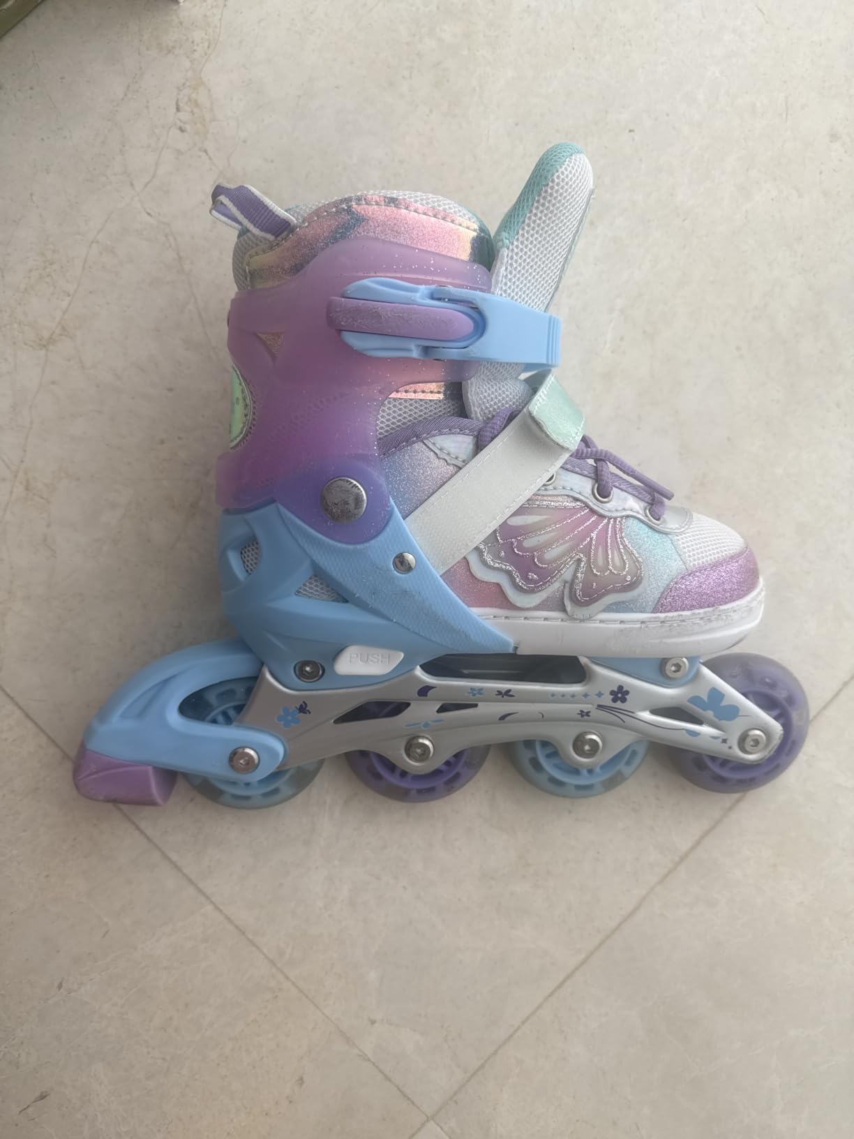 Nattork Girls Inline Skates for Kids Boys, 4 Sizes Adjustable Butterfly Blades Skates with All Light up Wheels - Birthday Gift for Indoor Outdoor Sports customer photo 2