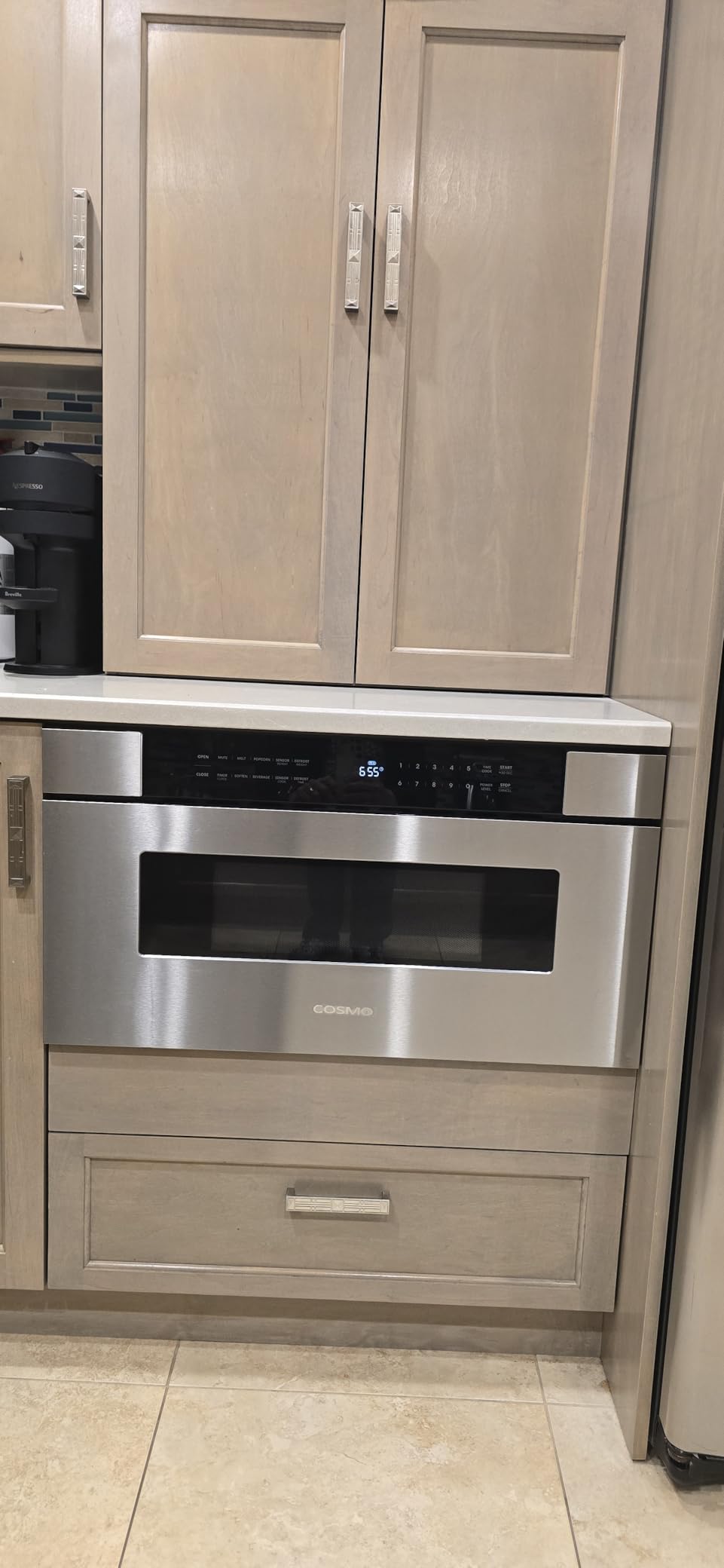 COSMO COS-MWD3012NHSS 30 in. Haven Collection 1.2 cu. ft. Built-in Microwave Drawer, Presets, Touch Controls, Defrosting Rack, Stainless Steel customer photo 2