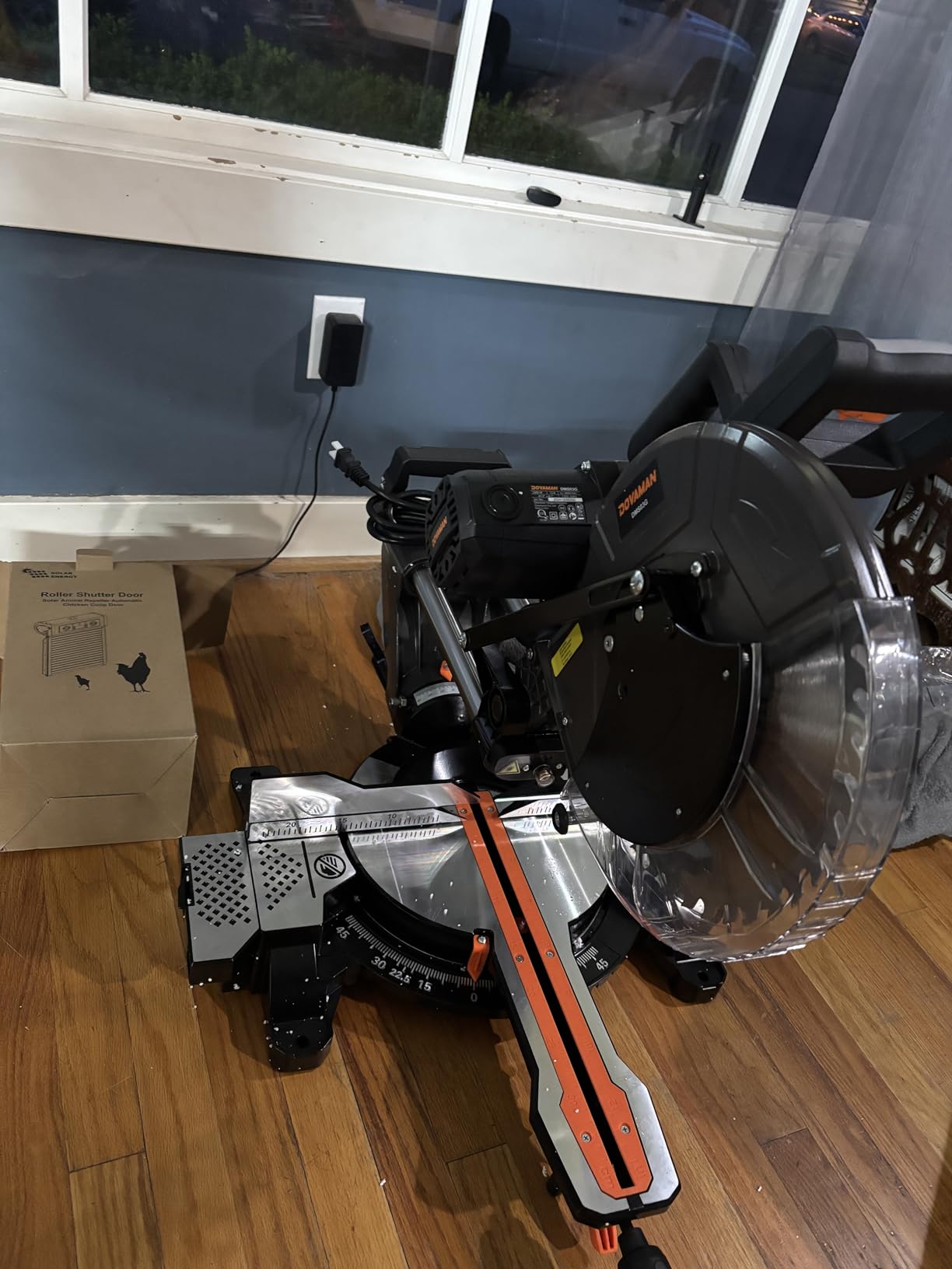 DOVAMAN 12-Inch Dual-Bevel Miter Saw, Compound Sliding Miter Saw, Ambidextrous Operation, 3800RPM, 4.2 x 13in Cutting Capacity, Laser Guide, 0-45° Bevel & Miter Cut, 9 Positive Stops, 15-Amp Corded customer photo 2
