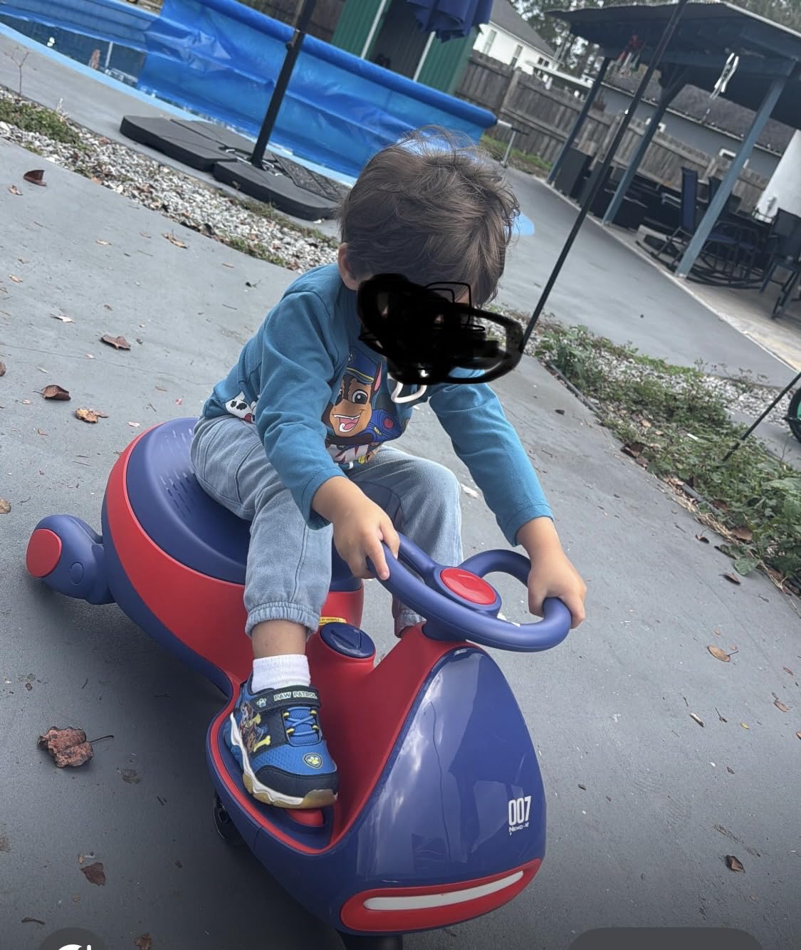 FanttikRide N7 Pro Electric Wiggle Car with Pedal, Rechargeable Battery, CyberWiggle, 2 in 1 Swing Car, 2 Speeds Max 4 Mph, Anti-Rollover, Flashing Wheels, Bluetooth, Ages 3+, 150 Lbs, Blue customer photo 1