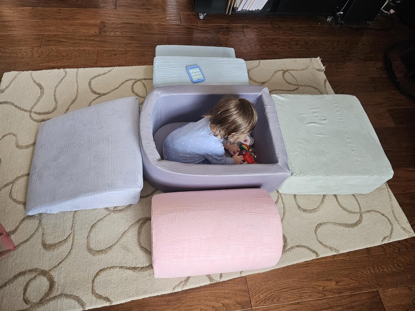 Foam Climbing Blocks with Ballotin for Baby, 5-Piece Soft Toddlers Climbing Toy Indoor, Climbing Crawling Toys Soft Foam Blocks Activity Play Set (Balls not Included) customer photo 2