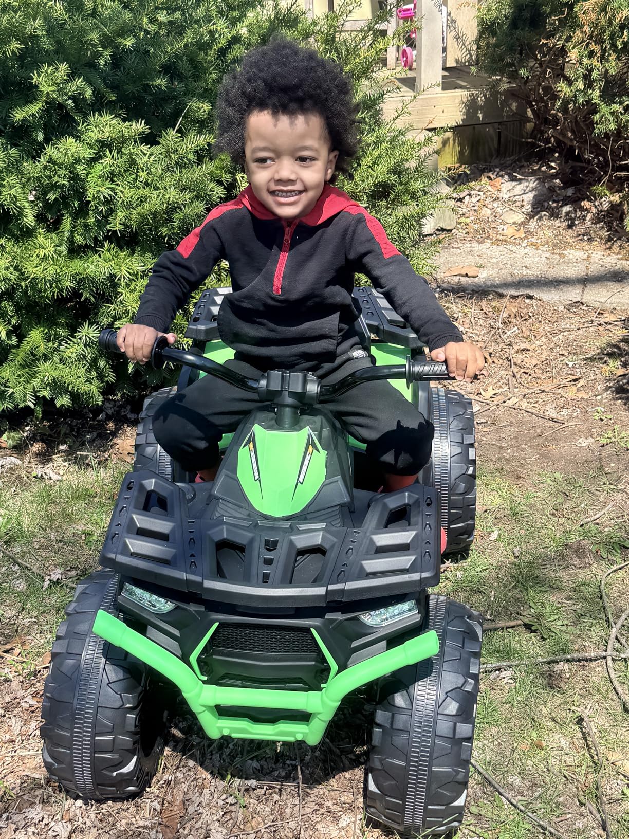 Hikiddo Kids ATV 4 Wheeler, 24V Ride On Toys Car for Big Kids with 400W Motor, 2 Seater - Blue customer photo 1