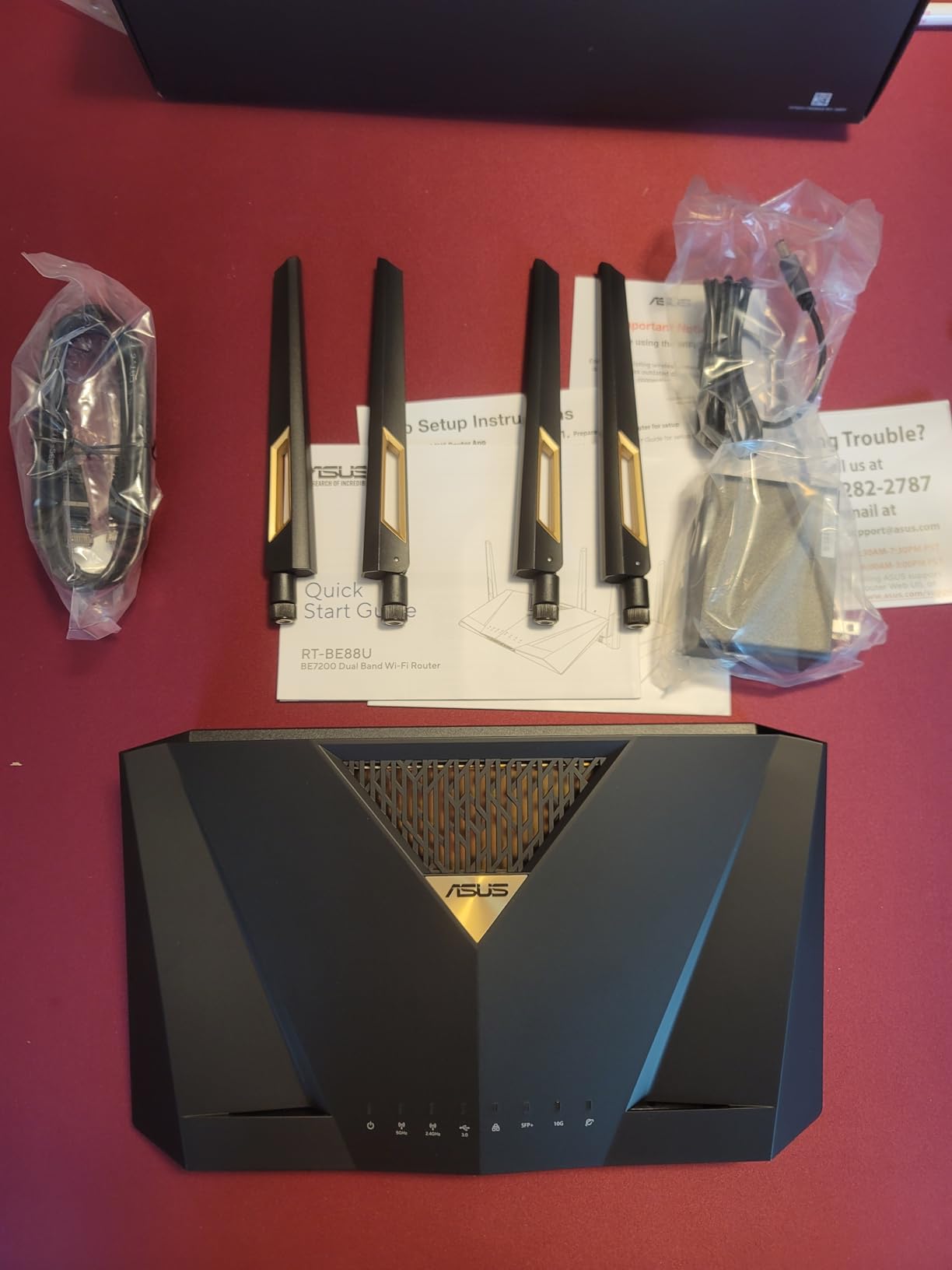 ASUS RT-BE88U Dual-Band WiFi 7 AiMesh Extendable Performance Router, Dual 10G Ports customer photo 2
