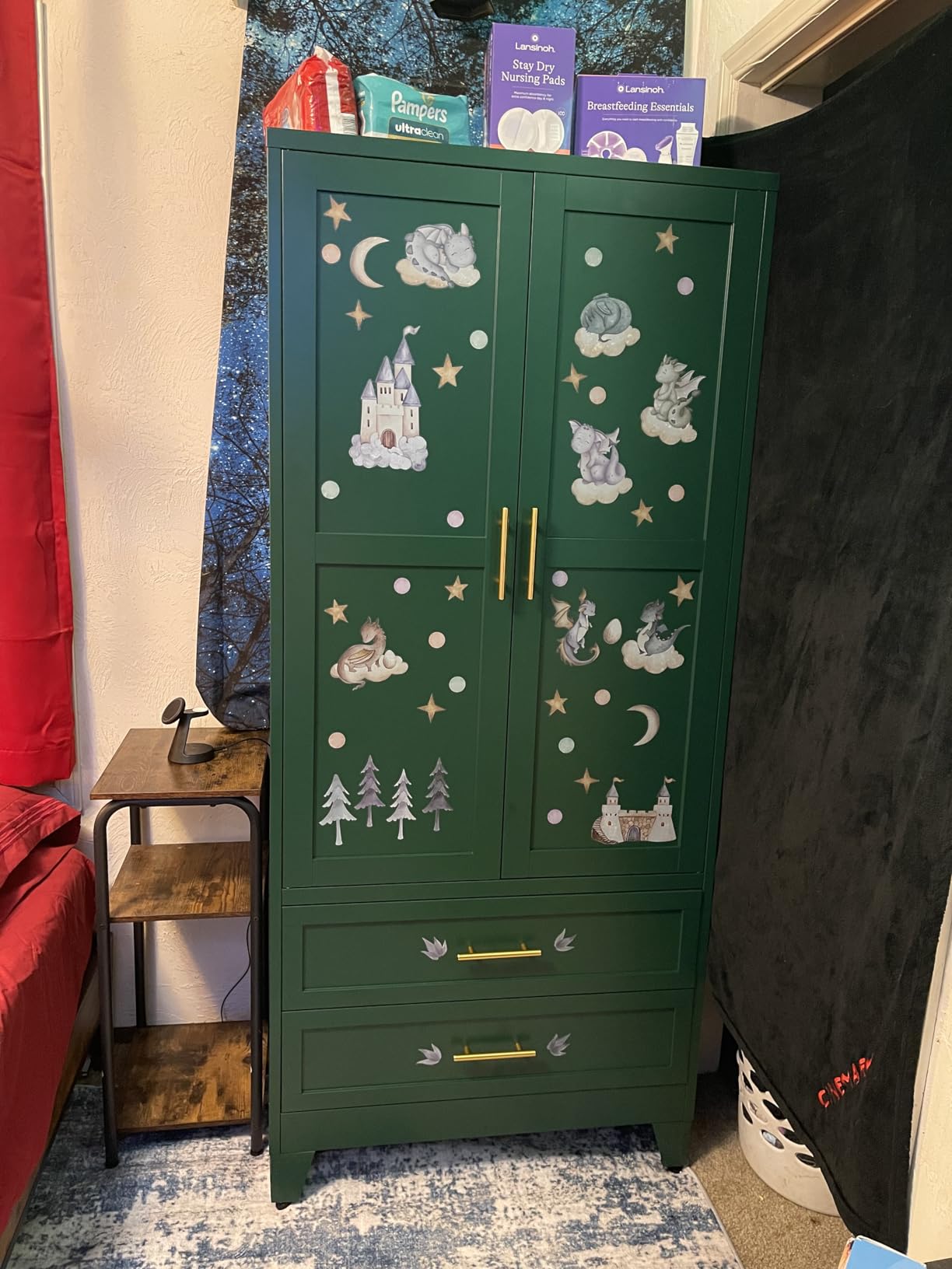 erosoei Metal Armoire Wardrobe Closet, 71