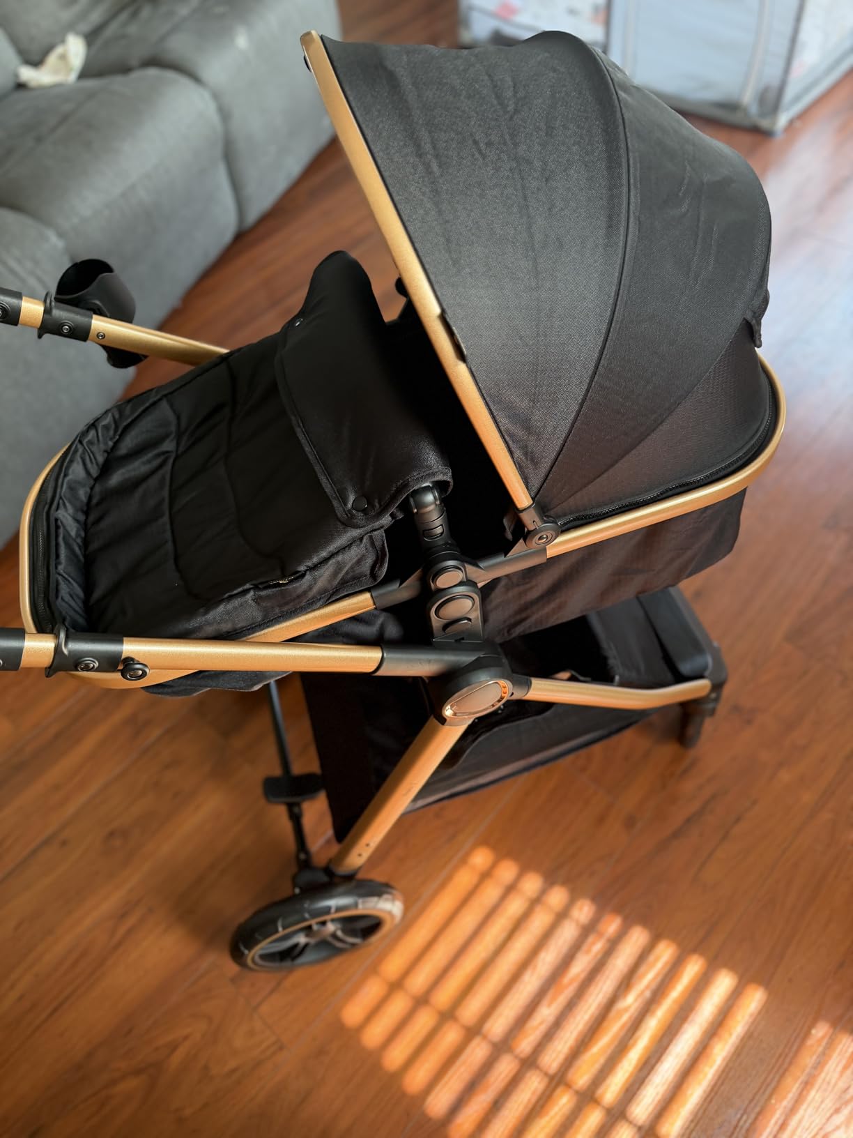 Accombe 2 in 1 Baby Stroller, Convertible Bassinet Pushchair for Infants and Newborns 0-36 Months customer photo 2