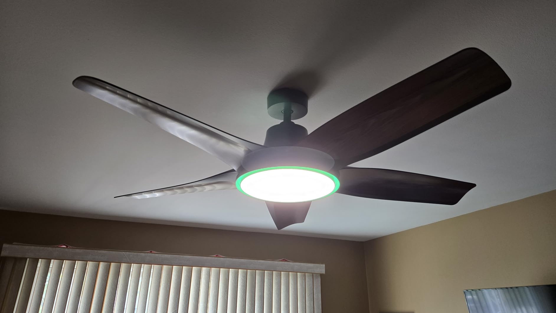 DREO Smart Ceiling Fans with Lights, Low Profile Ceiling Fan with Alexa/App, 52'' Dimmable Lighting & Color Tuning, RGB Ambient Light for Living Room, Game Room, Easy Installation, Quiet, Black customer photo 2