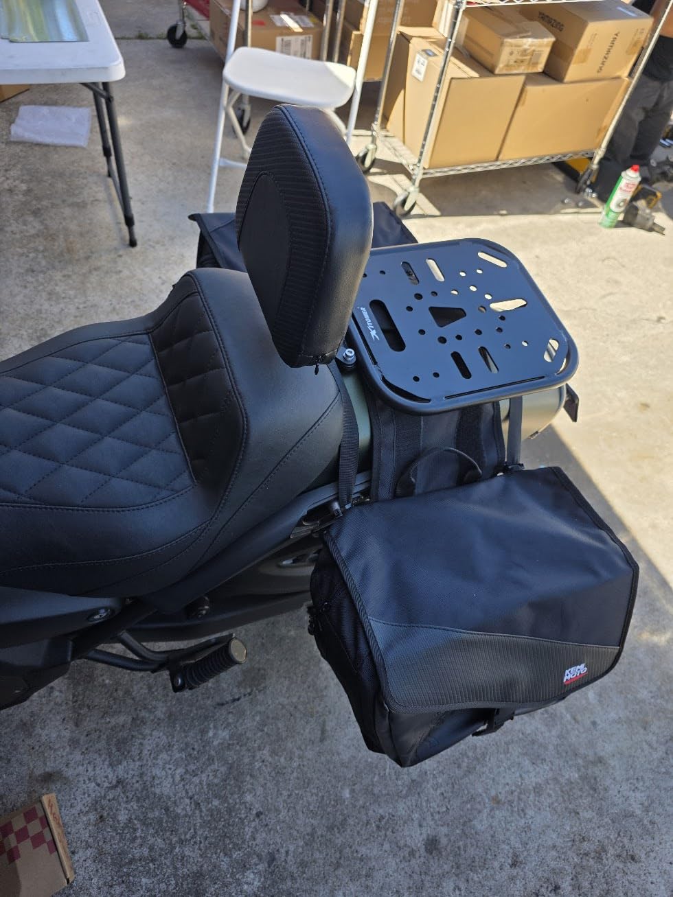 KEMIMOTO Motorcycle Saddlebags, 40L(20Lx2) Large Capacity Detachable Side Saddle Bags Motorcycle Panniers Bags with Protective Cover Universal Luggage Bag, Black customer photo 1