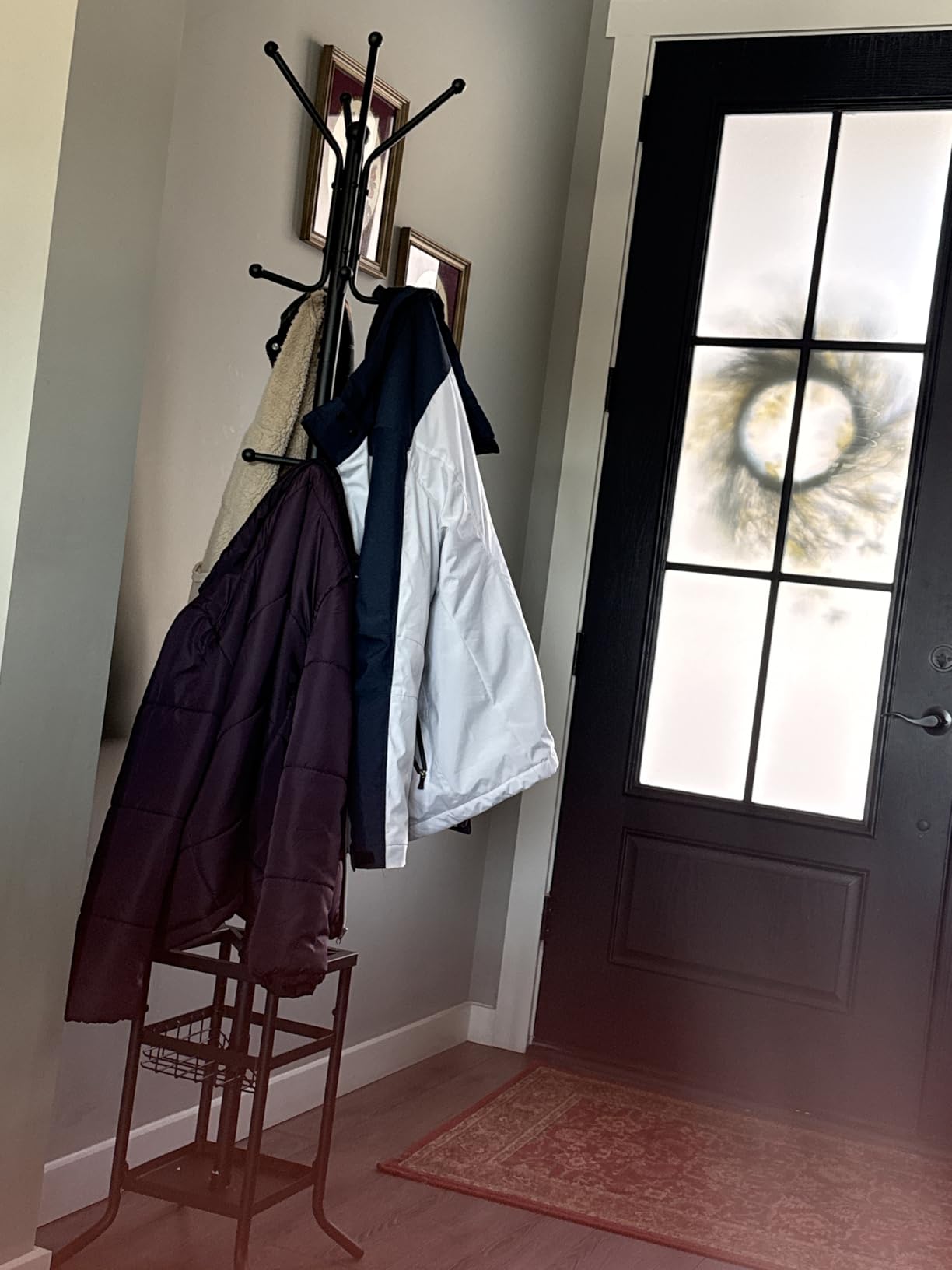Yoobure Coat Rack Freestanding - Coat Tree with Umbrella Holder, Metal Coat Rack Stand with 12 Hooks, Modern Coat Hanger Stand for Entryway customer photo 2