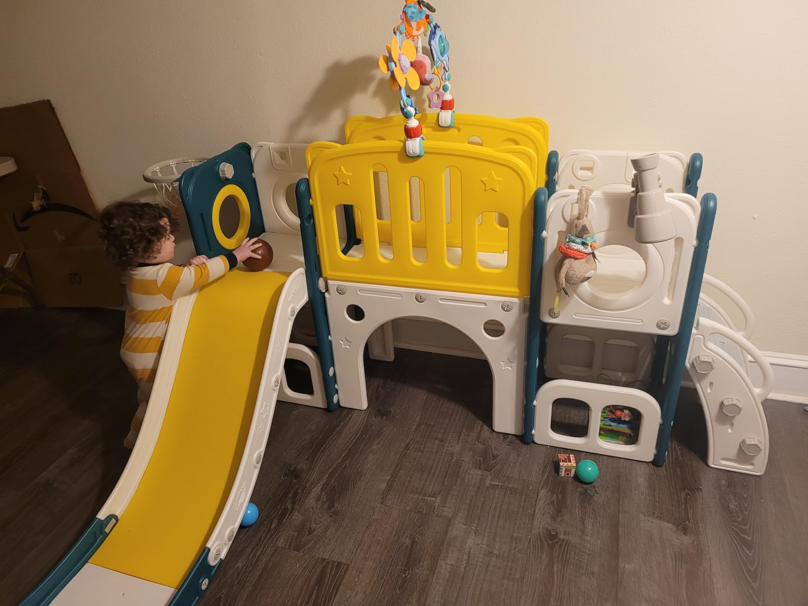 8 in 1 Toddler Slide Set, Kids Slide for Toddlers, Toddler Climber Slide PlaySet with Basketball Hoop, Outdoor Indoor Playground for Toddlers Upgraded customer photo 1