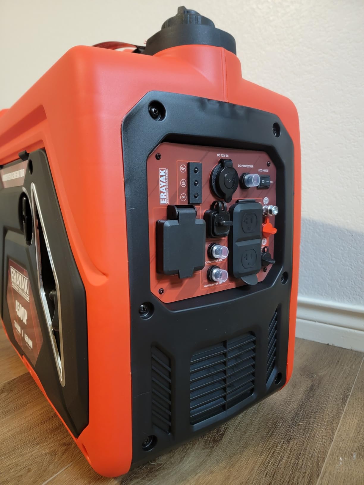 ERAYAK 4500W Portable Inverter Generator for Home Use, Super Quiet Small Generator for Camping Outdoor Emergency Power Backup, Gas Powered Engine, ECO Mode, EPA Compliant customer photo 1