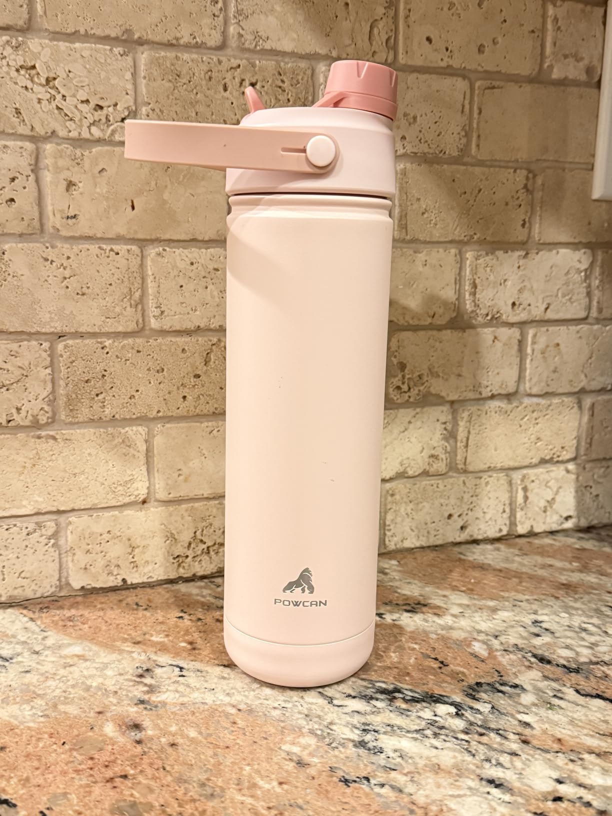 POWCAN 26 oz Insulated Water Bottle with 2-in-1 Straw and Spout Lid, Keep Cold 24H, Leak-Proof, Fits in Car Cup Holder, Stainless Steel Water Bottle for Sports, Travel, and School (Dark Knight) customer photo 1