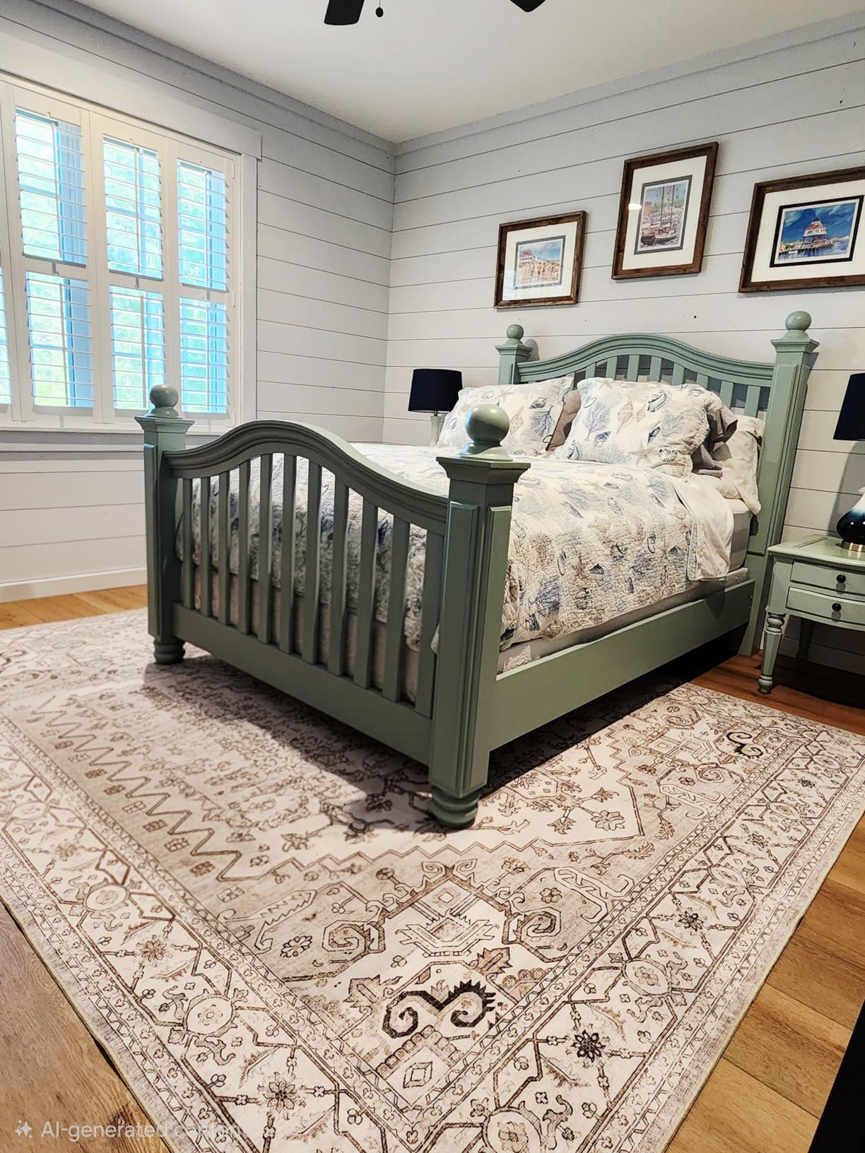 befbee 8x10 Area Rugs for Living Room, Stain Resistant Neutral Washable Rugs for Dining Room, Vintage Non-Slip Thin Large Size Beige Area Rug, Printed Vintage Home Decor Rug customer photo 1