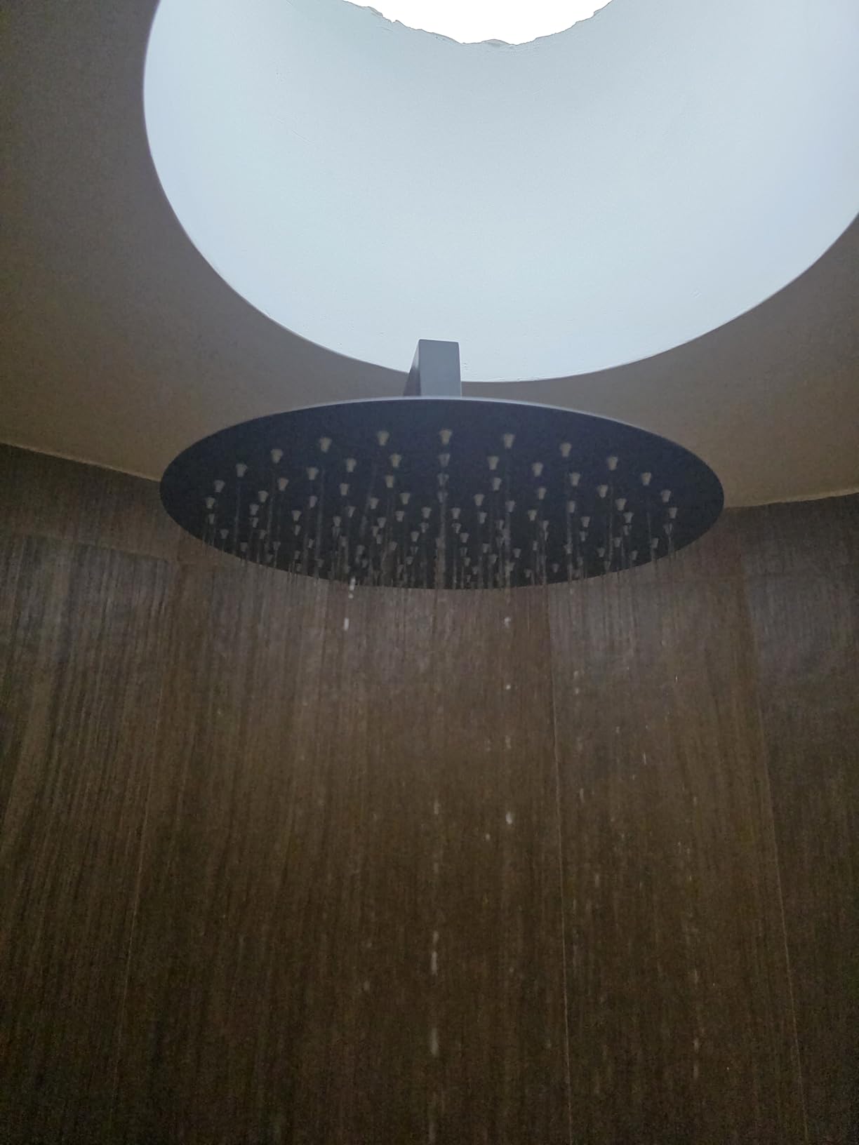 16 inch Matte Black Round Ceiling Rainfall Shower Head, All Metal Stainless Steel 304, Full Body Rainfall Shower with 230 Silicone Nozzles customer photo 1