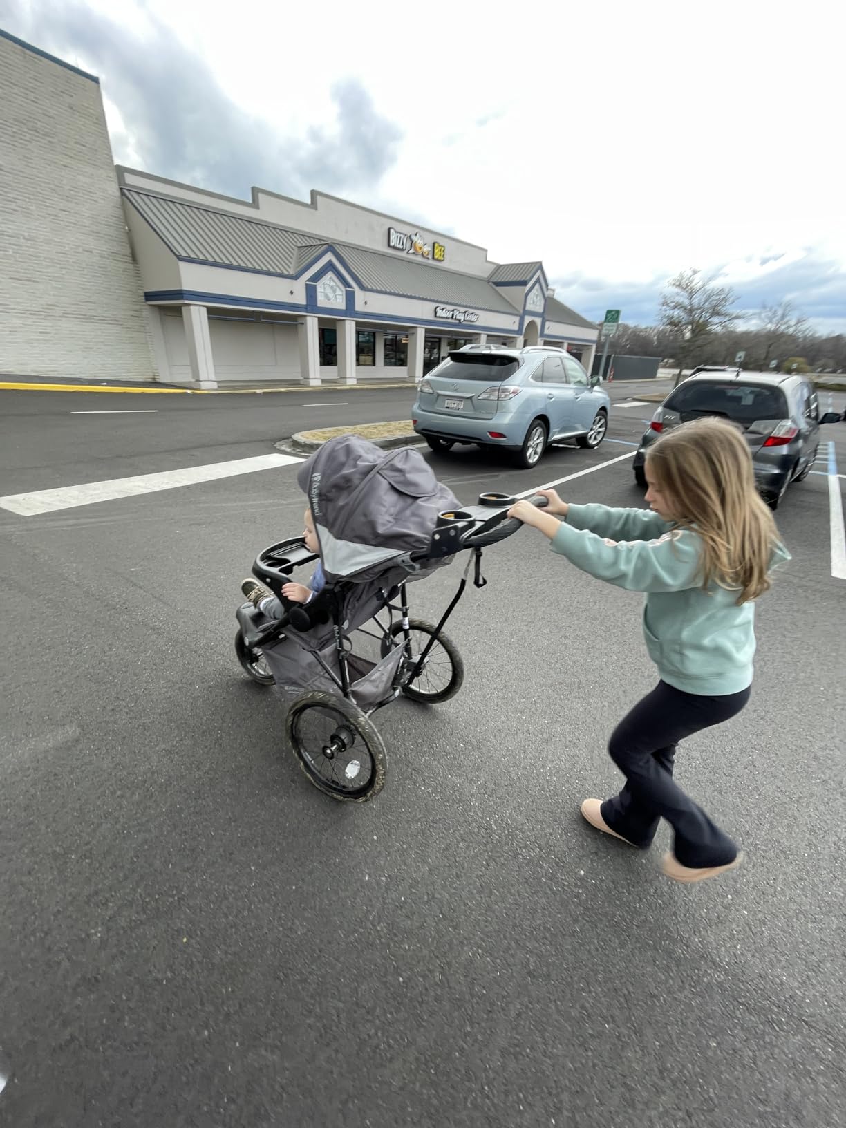 Baby Trend Expedition® Zero Flat Jogger with LED Lights, Dash Grey customer photo 2