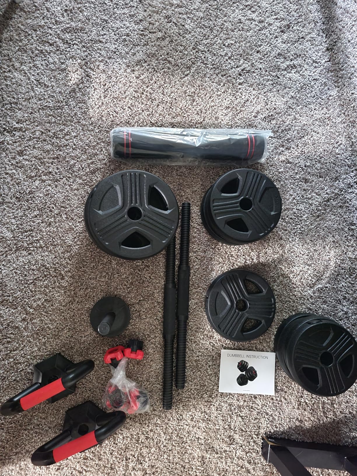 FITPLAM Adjustable Dumbbell Set, 20/35/45/55/70/90lbs Free Weights Set with Upgraded Nut, 5 in 1 Weight Set customer photo 2