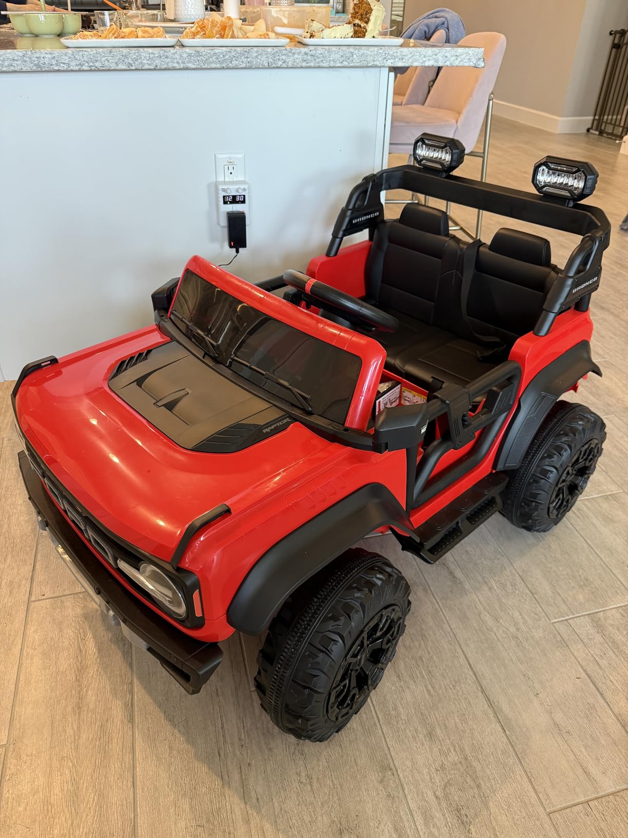 First Ride On 24V Ride on Toys for Big Kids, Licensed Ford Bronco Raptor Electric Car 2 Seater with Remote Control, Kids Ride on Cars w/ 2-Seater, 4.3 Mph Max Speed, Soft Start Function (24V, Black) customer photo 2