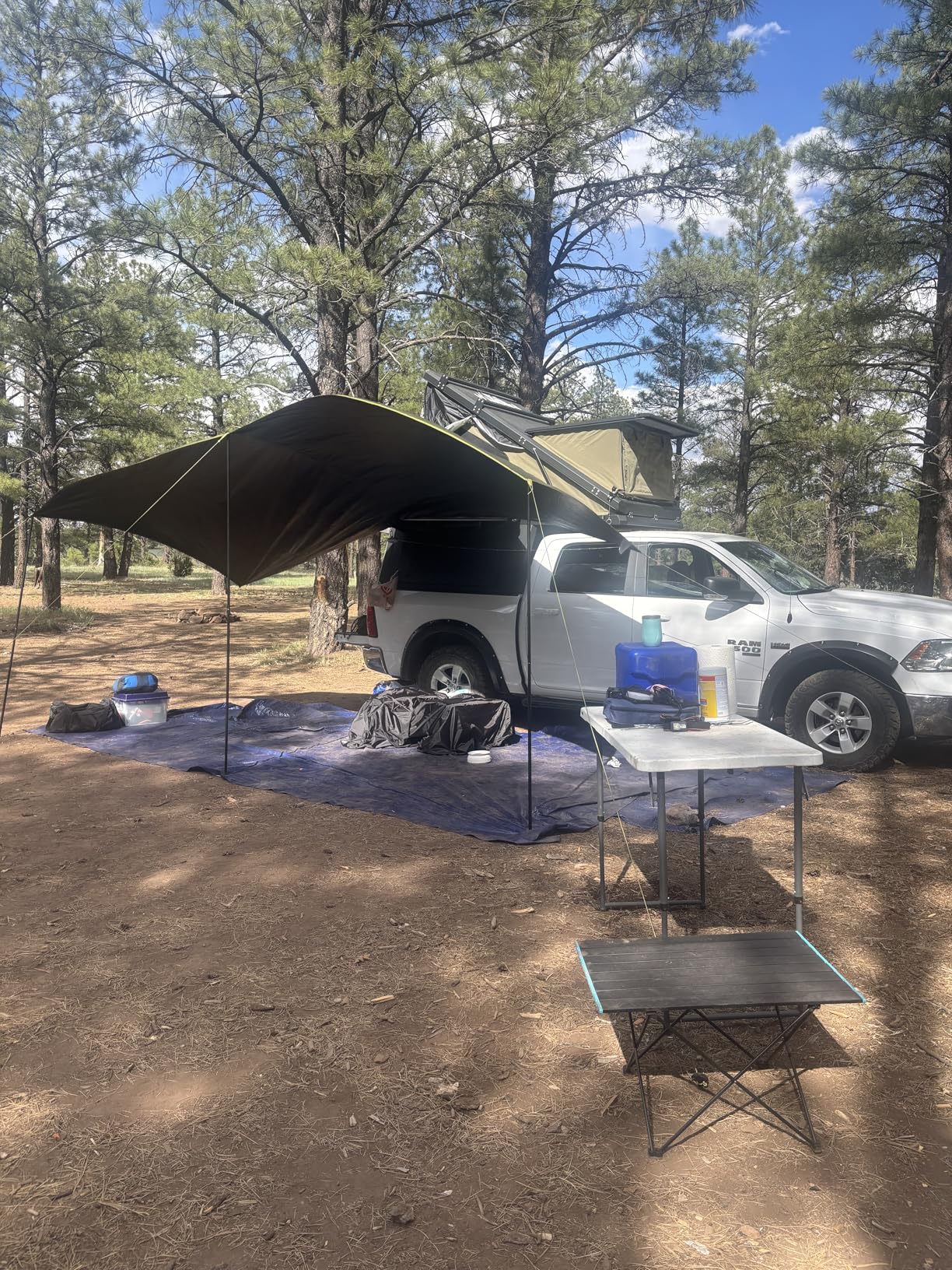 TIMBER RIDGE 19x9.8ft Retractable Car Awning with Blackout Coating, 186ft² Roof Rack Pull-Out Sun Shade Overland Camping, UPF50+ Waterproof Sun Shelter for Vehicle/Truck/Jeep/SUV/Van Green customer photo 2