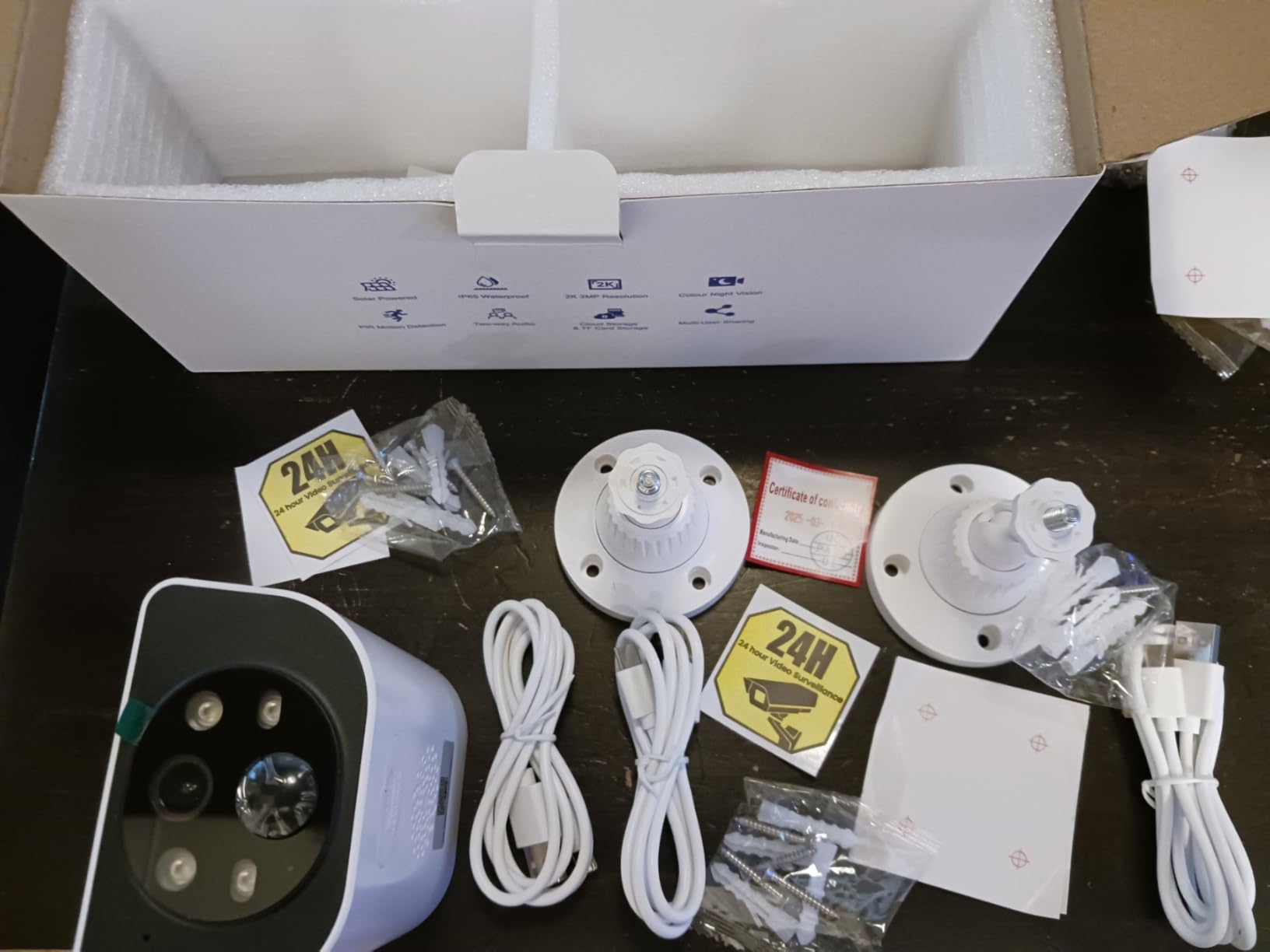 AOQEE Cameras for Home Security-2K Wireless Security Camera Outdoor with AI Motion Detection & Siren, Non-Stop Solar Powered Charging, Color Night Vision, SD/Cloud Storage, Waterproof, S1 4P customer photo 2