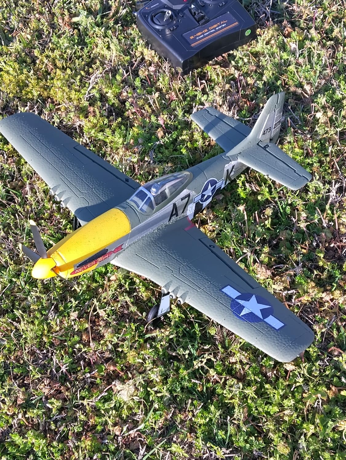 3 Channel RC Plane P-51D Mustang, Remote Control Airplane Ready to Fly, 2.4GHz 6-axis Gyro Stabilizer, Easy to Fly for Kids & Beginners customer photo 2