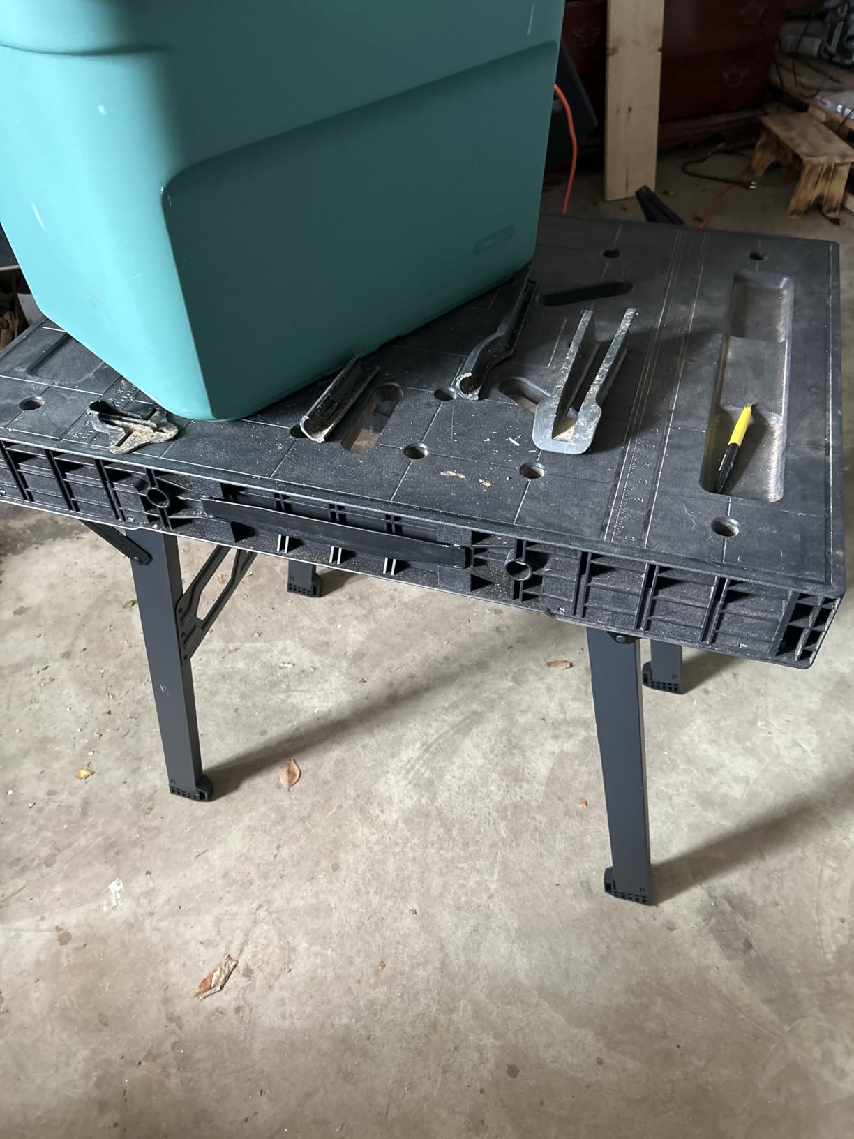 Express Folding Worktable, Easy Setup Portable Folding Workbench, 34