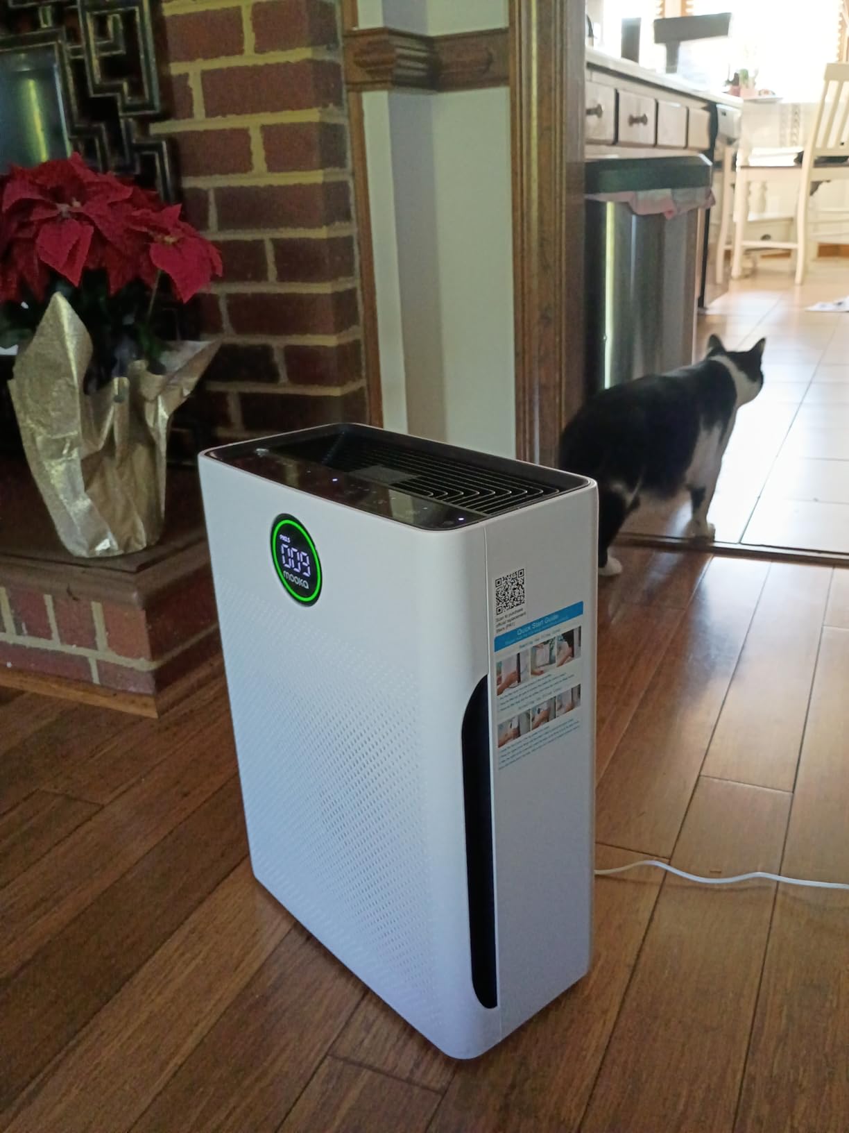 Air Purifiers for Home Large Room up to 2200sq.ft, MOOKA Air purifier for Home Pets with Washable Filter, PM 2.5 Display Air Quality Sensor Air Cleaner for Bedroom, Dorm room, Pets, Office PR1 (White) customer photo 2