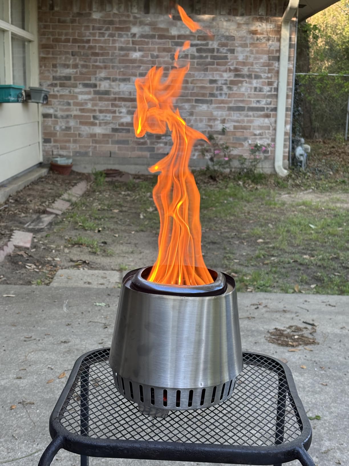 East Oak Fuoco Smokeless Fire Pit 21'' for Patio and Outdoor, Stainless Steel Firepit Wood Burning Fireplace with Carrying Bag, Portable Outdoor Fire Pit with Stand & Removable Ash Pan for Outside customer photo 2