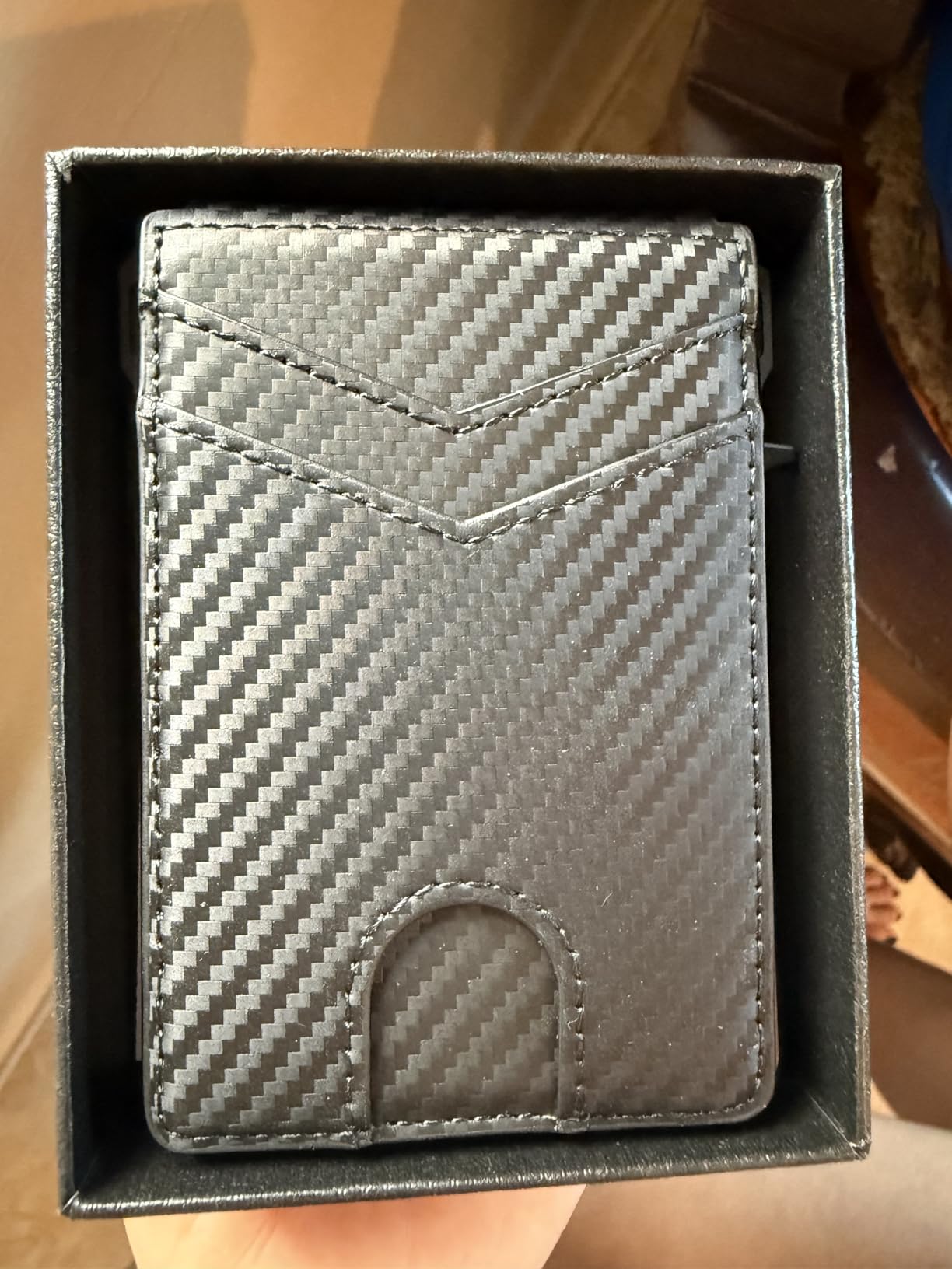 Wallet for Men, Mens Minimalist Wallet 9-13 Cards, Slim Compact Wallet with Money Clip & ID Window, RFID Blocking Smart Pop Up Card Wallet, Metal Aluminum Credit Card Holder Bifold Wallet customer photo 1