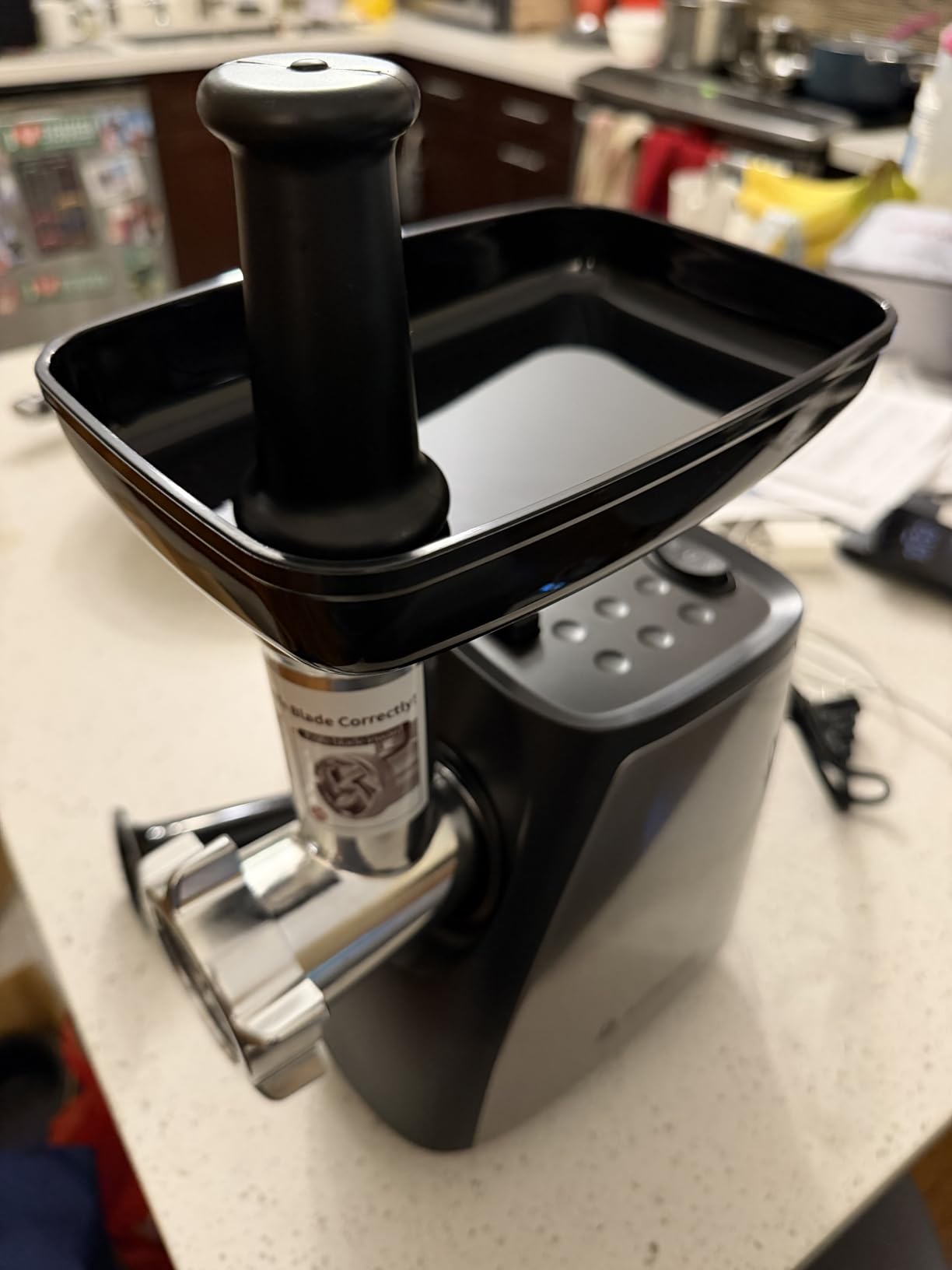 AAOBOSI Meat Grinder, 4-In-1 Meat Grinder Electric [2800W Max] with 3 Slice, Shred Blades,2 Blades,3 Plates,Sausage Stuffer,Kubbe Kit, for Home Kitchen Use, Stainless Steel customer photo 2