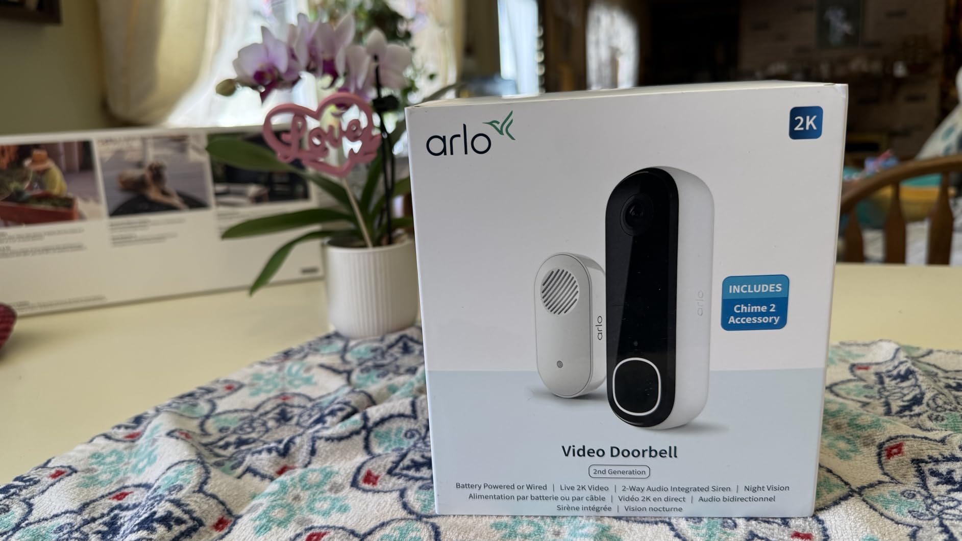Arlo Video Doorbell 2K + Chime 2 (2nd Gen, Latest Release), Wireless or Wired Option, 2-Way Audio, Night Vision, Head to Toe View, Package Detection, Person & Vehicle Recognition, 1-Month Secure Plan customer photo 1