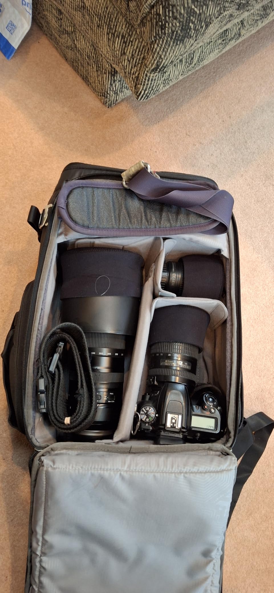 K&F CONCEPT Camera Backpack Waterproof 25L Large Capacity Camera Case with Raincover 15.6 Inch Laptop Compartment Compatible with Canon/Nikon/Sony/DJI Mavic Drone customer photo 1