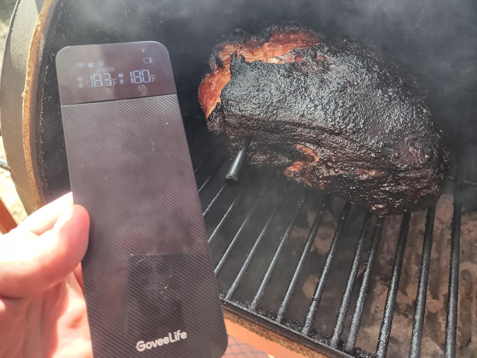GoveeLife Smart Wireless Meat Thermometer 2 Probes with Stable Bluetooth WiFi Transmission, Digital Oven Thermometer with Accuracy±1.8℉, IP68, Charge Magnetic Base, Alarm, for BBQ, Grill, Smoker customer photo 2