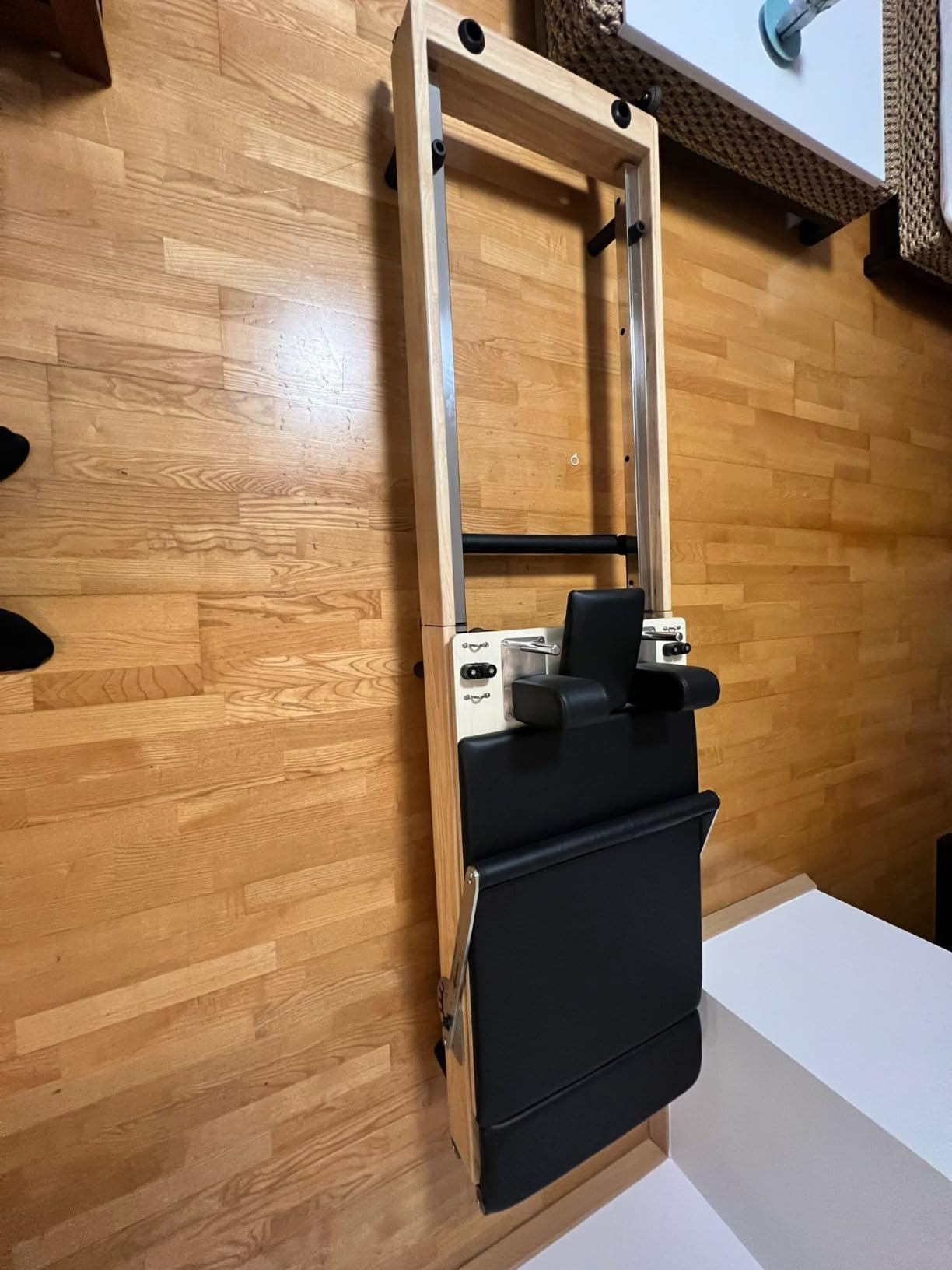 Airlithe Foldable Pilates Reformer Machine for Home Workouts - Wooden Pilates Reformer Equipment with 360 Wheels, Reformer Box, Jump Board & Foot Board | 70+ Guided Workouts customer photo 2