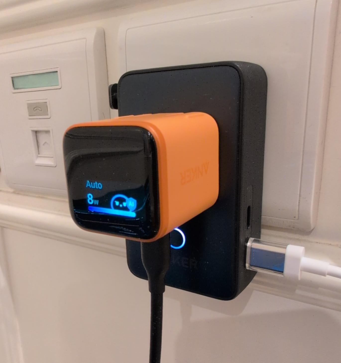 Anker Nano Travel Adapter, 5-Port Power Adapter with 1x 2-Pin AC, 2 USB A, 2 USB C for 20W, Smart Temperature Control, Works in 200+ Countries, Travel Essentials customer photo 1