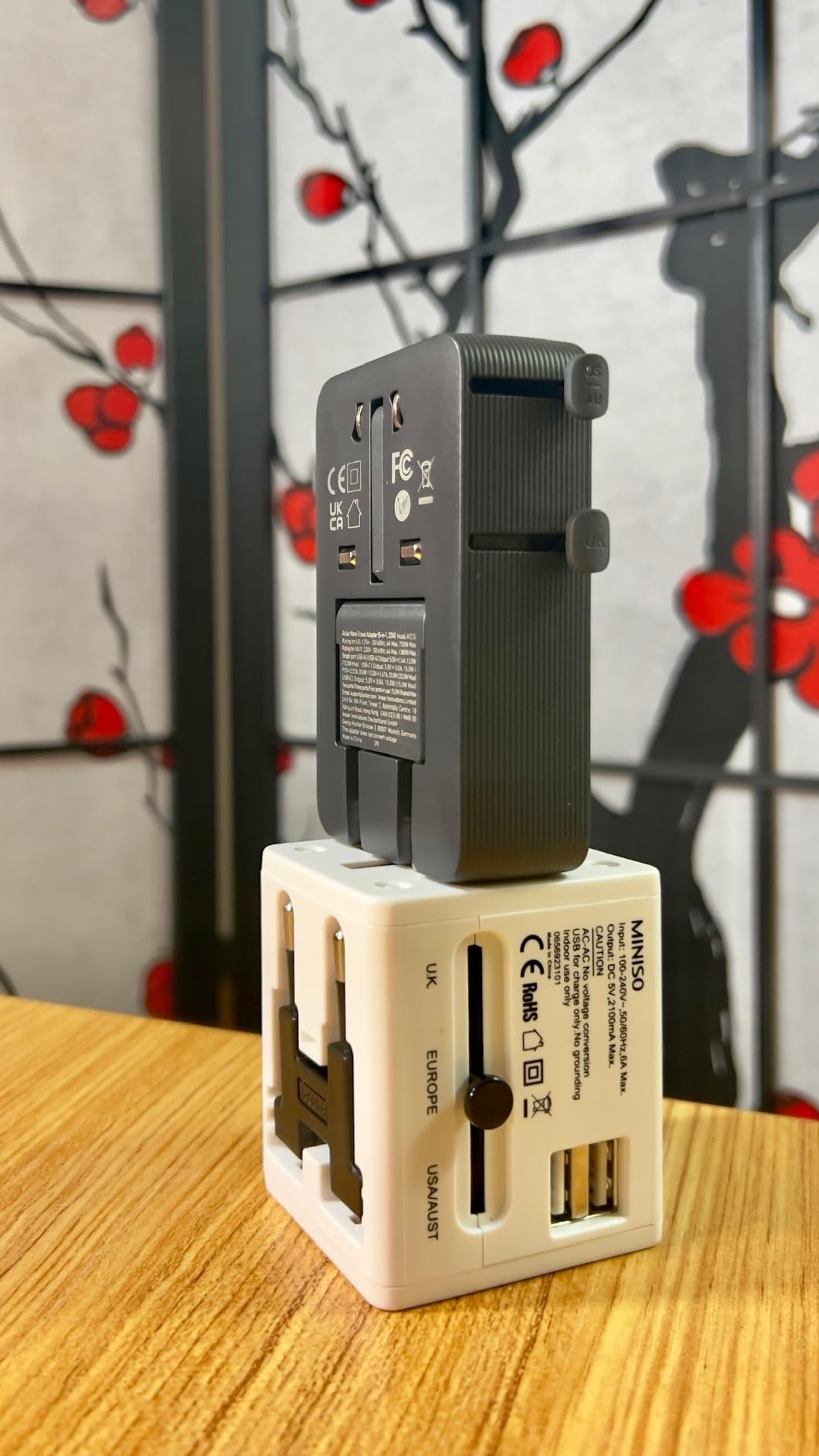 Anker Nano Travel Adapter, 5-Port Power Adapter with 1x 2-Pin AC, 2 USB A, 2 USB C for 20W, Smart Temperature Control, Works in 200+ Countries, Travel Essentials customer photo 2