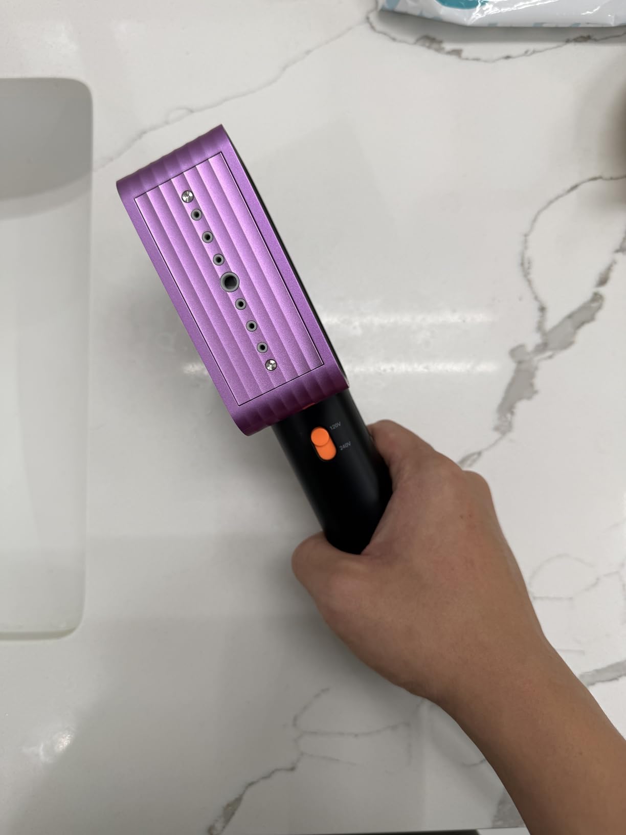G7 2-in-1 Professional 100-240V Dual Voltage Steamer for Clothes and Iron for Clothes, Just 1lbs Lightly, 8 Minutes of Continuous Steam, 1000W Portable Steamer for travel and home customer photo 2