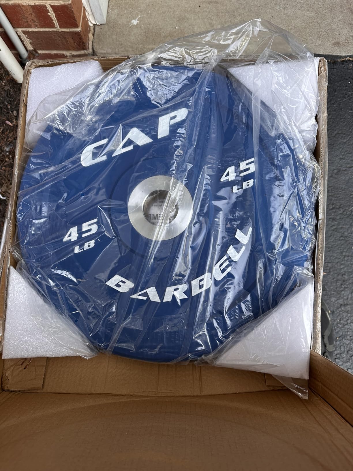 CAP 2-inch Olympic Bumper Plate Weight Set | 100-370 lbs | Multiple Colors | Storage Rack Optional customer photo 1
