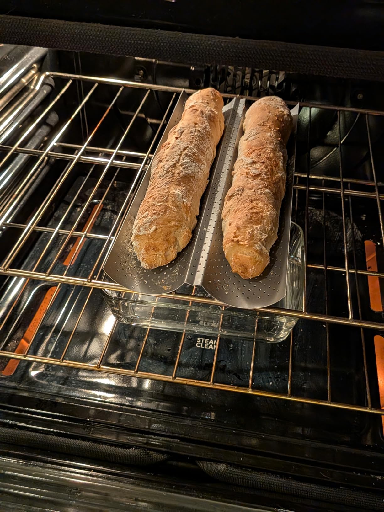 Yupjlia Baguette Bread Pan, Premium Nonstick Perforated French Bread Baking Pan, 2 Loaves customer photo 1