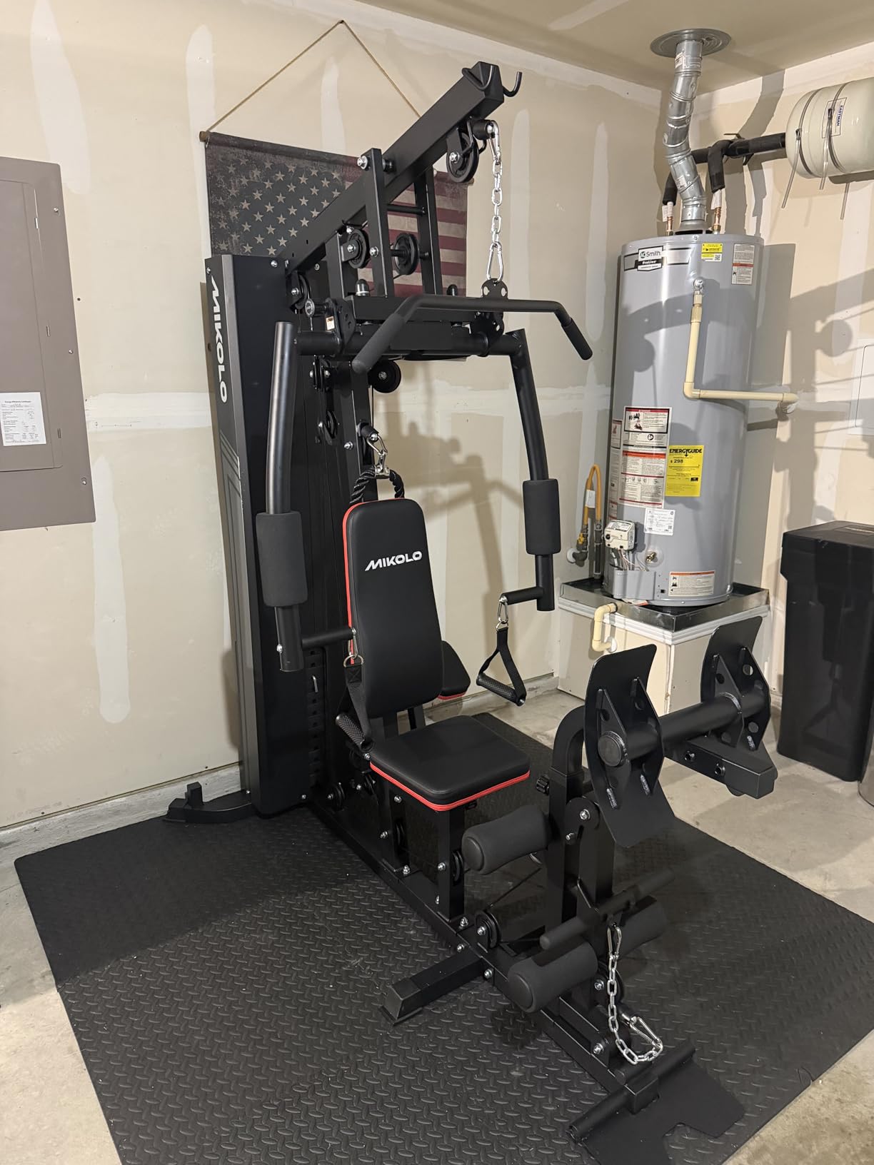 Mikolo Home Gym, Workout Station with 150LBS Weight Stack, Multifunctional Home Gym Equipment for Full Body Strength Training customer photo 2